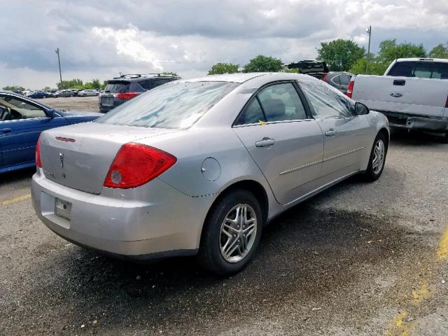 1G2ZF57B984279998 - 2008 PONTIAC G6 VALUE L SILVER photo 4