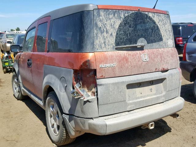 5J6YH28625L012280 - 2005 HONDA ELEMENT EX ORANGE photo 3