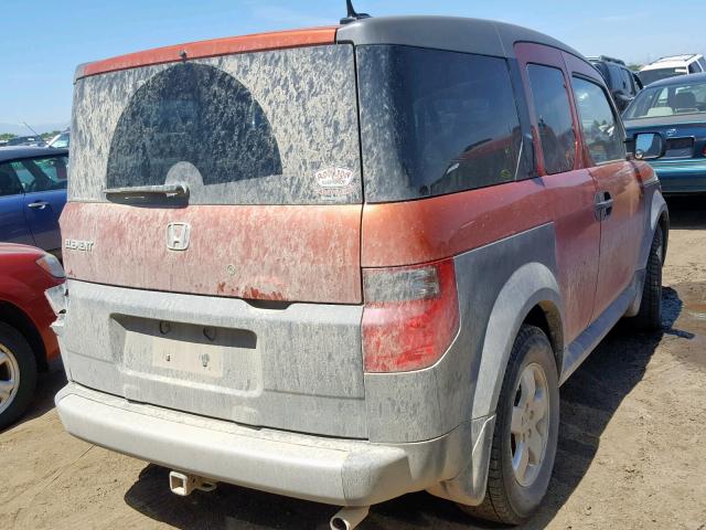 5J6YH28625L012280 - 2005 HONDA ELEMENT EX ORANGE photo 4