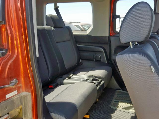 5J6YH28625L012280 - 2005 HONDA ELEMENT EX ORANGE photo 6