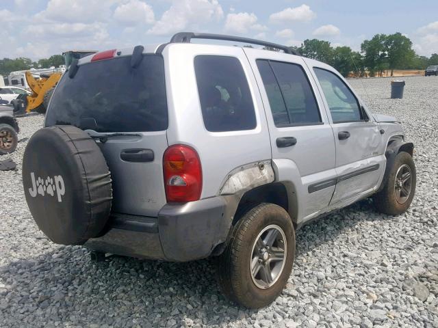 1J4GK48K44W173586 - 2004 JEEP LIBERTY SP SILVER photo 4