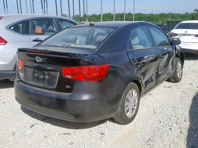 KNAFU4A21D5684827 - 2013 KIA FORTE EX BLACK photo 4