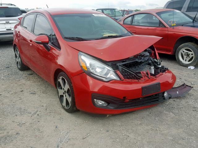 KNADN4A37E6360578 - 2014 KIA RIO EX RED photo 1