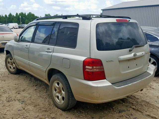 JTEGD21A430072163 - 2003 TOYOTA HIGHLANDER SILVER photo 3