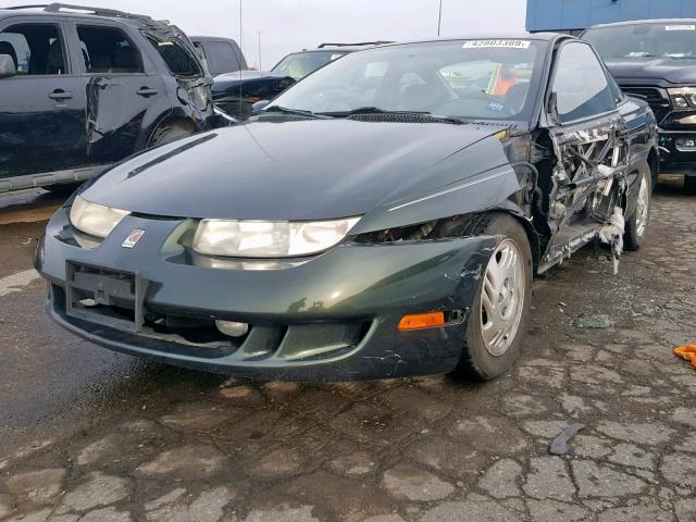 1G8ZH1277XZ201202 - 1999 SATURN SC2 GREEN photo 2