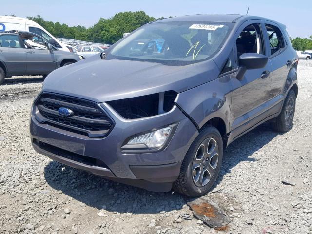 MAJ3P1RE3JC242705 - 2018 FORD ECOSPORT S GRAY photo 2