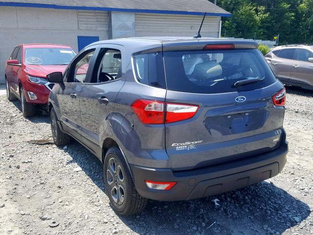 MAJ3P1RE3JC242705 - 2018 FORD ECOSPORT S GRAY photo 3