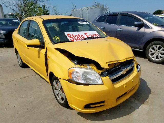KL1TD56638B135507 - 2008 CHEVROLET AVEO BASE ყვითელი ფოტო 1