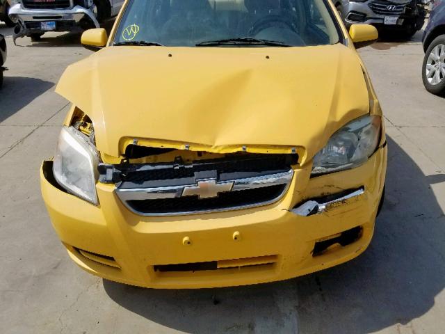 KL1TD56638B135507 - 2008 CHEVROLET AVEO BASE ყვითელი ფოტო 7