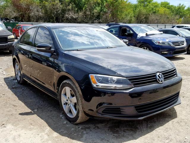 3VWLL7AJ4CM374467 - 2012 VOLKSWAGEN JETTA TDI BLACK photo 1