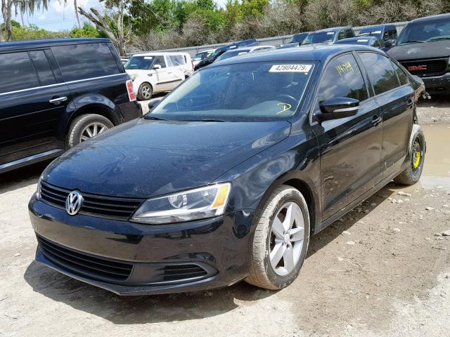 3VWLL7AJ4CM374467 - 2012 VOLKSWAGEN JETTA TDI BLACK photo 2