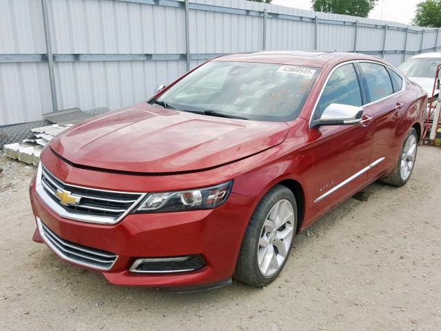 2G1155S35E9149956 - 2014 CHEVROLET IMPALA LTZ RED photo 2