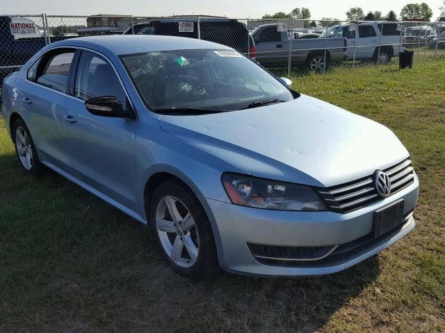 1VWBP7A33CC011628 - 2012 VOLKSWAGEN PASSAT SE BLUE photo 1