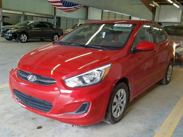 KMHCT4AE7GU943670 - 2016 HYUNDAI ACCENT SE RED photo 2