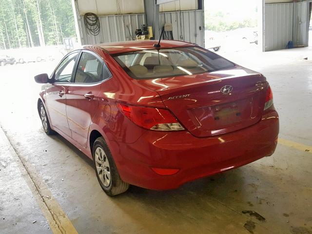 KMHCT4AE7GU943670 - 2016 HYUNDAI ACCENT SE RED photo 3