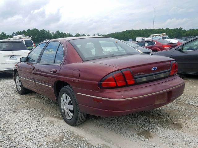 2G1WL52M9T1205980 - 1996 CHEVROLET LUMINA MAROON photo 3