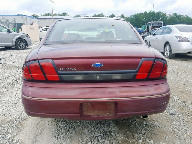 2G1WL52M9T1205980 - 1996 CHEVROLET LUMINA MAROON photo 9