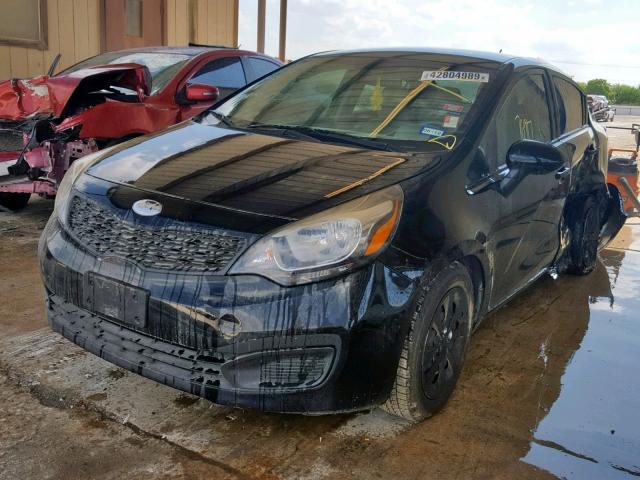 KNADM4A33D6274573 - 2013 KIA RIO LX BLACK photo 2