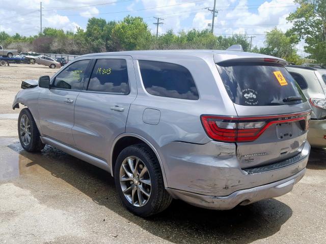 1C4RDHDGXHC660770 - 2017 DODGE DURANGO GT SILVER photo 3