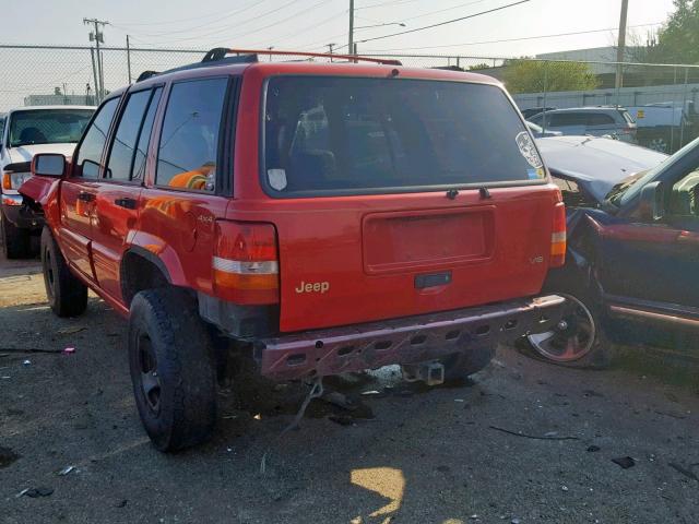 1J4GZ78Y5TC260205 - 1996 JEEP GRAND CHER RED photo 3