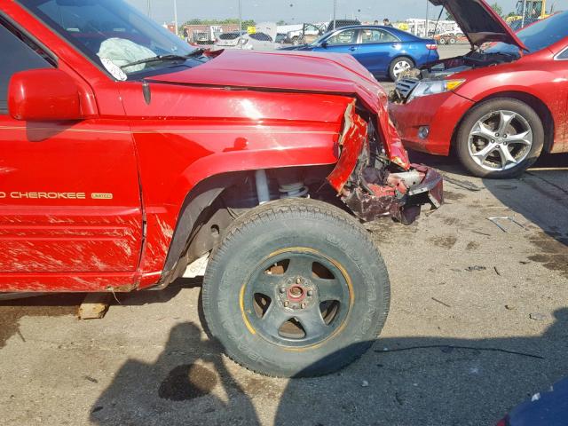 1J4GZ78Y5TC260205 - 1996 JEEP GRAND CHER RED photo 9