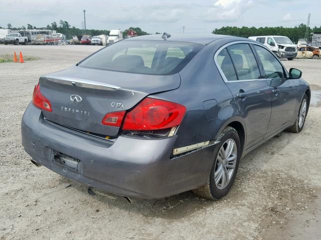 JN1CV6AR4DM765230 - 2013 INFINITI G37 GRAY photo 4