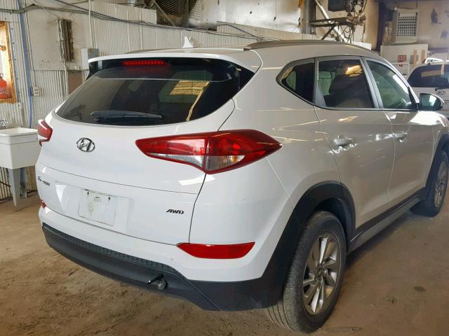 KM8J3CA49JU694577 - 2018 HYUNDAI TUCSON SEL WHITE photo 4