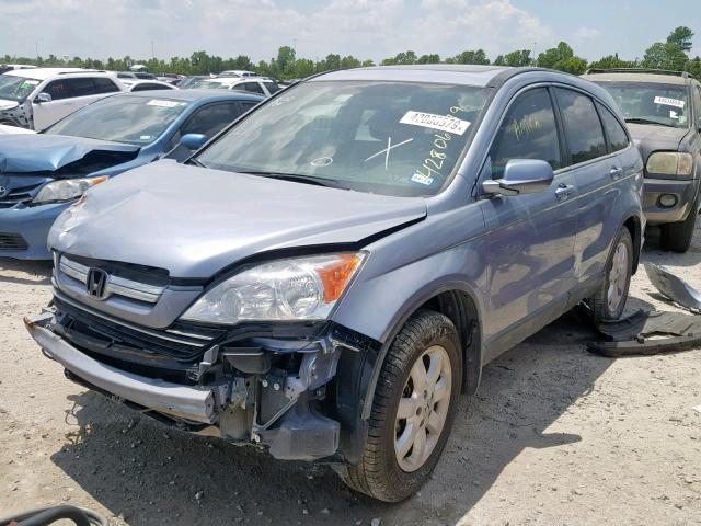 5J6RE38749L009365 - 2009 HONDA CR-V EXL BLUE photo 2