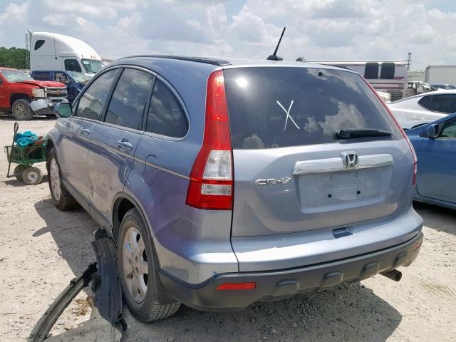 5J6RE38749L009365 - 2009 HONDA CR-V EXL BLUE photo 3