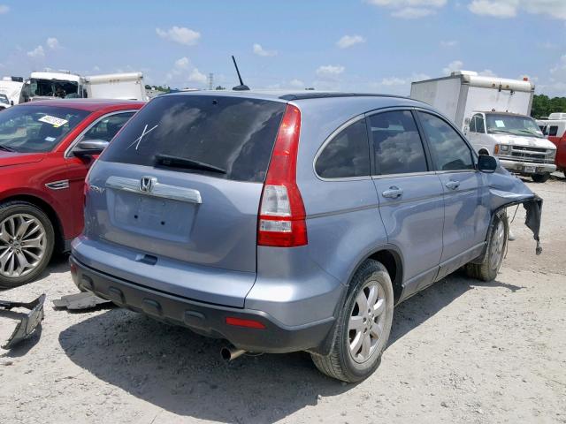 5J6RE38749L009365 - 2009 HONDA CR-V EXL BLUE photo 4