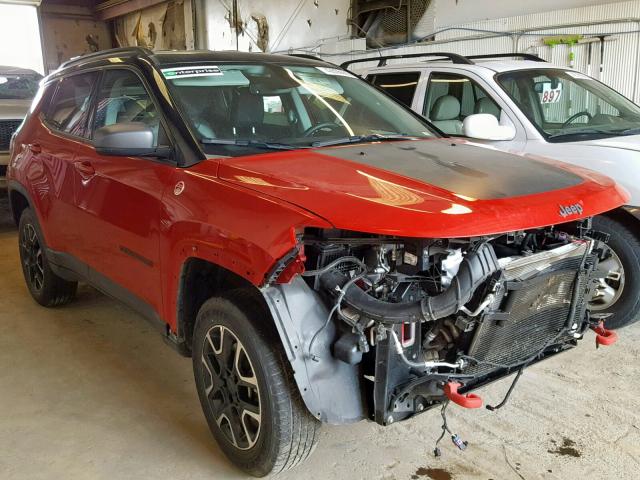 3C4NJDDBXKT597797 - 2019 JEEP COMPASS TR RED photo 1