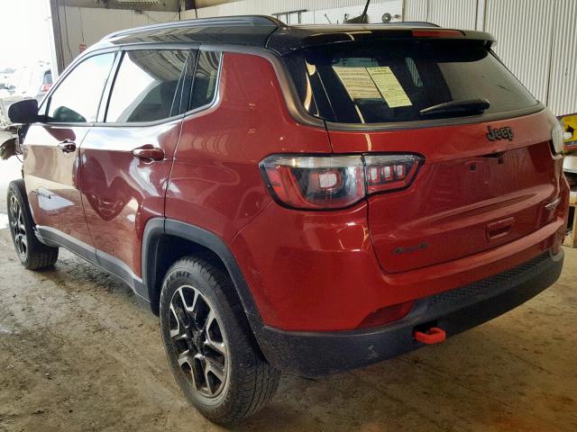 3C4NJDDBXKT597797 - 2019 JEEP COMPASS TR RED photo 3