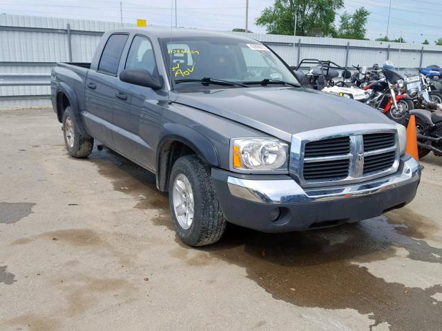 1D7HW48K35S363702 - 2005 DODGE DAKOTA QUA GRAY photo 1