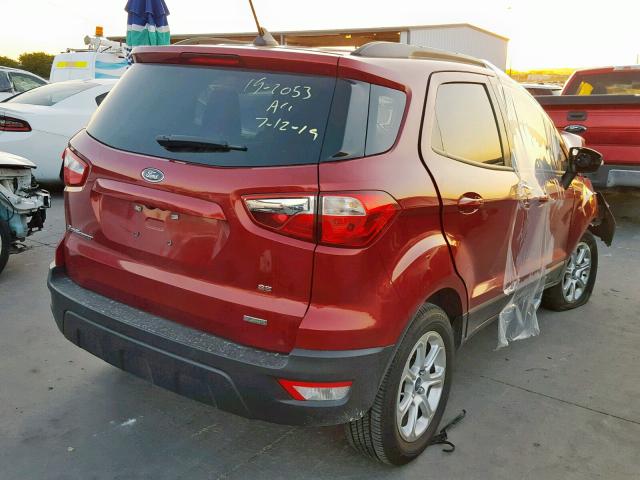 MAJ3P1TE8JC249187 - 2018 FORD ECOSPORT S RED photo 4