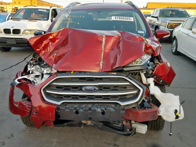 MAJ3P1TE8JC249187 - 2018 FORD ECOSPORT S RED photo 9