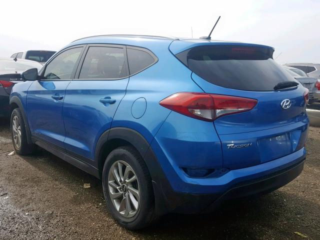 KM8J33A44GU154417 - 2016 HYUNDAI TUCSON LIM BLUE photo 3