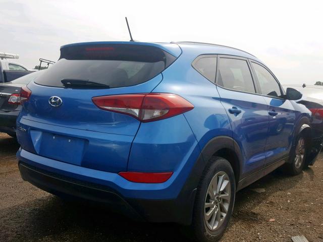 KM8J33A44GU154417 - 2016 HYUNDAI TUCSON LIM BLUE photo 4