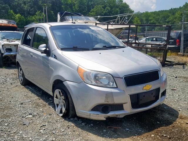 KL1TD66E99B340375 - 2009 CHEVROLET AVEO LS SILVER photo 1