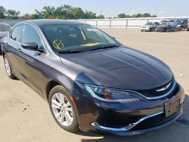 1C3CCCAB3FN640368 - 2015 CHRYSLER 200 LIMITE GRAY photo 1