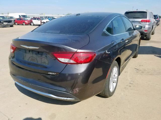 1C3CCCAB3FN640368 - 2015 CHRYSLER 200 LIMITE GRAY photo 4