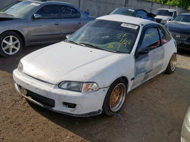 2HGEH2469RH518451 - 1994 HONDA CIVIC DX WHITE photo 2