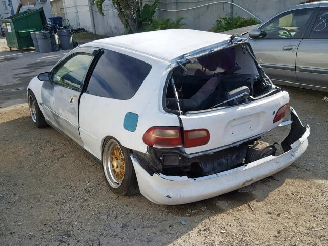 2HGEH2469RH518451 - 1994 HONDA CIVIC DX WHITE photo 3