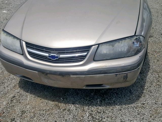 2G1WF55E629369537 - 2002 CHEVROLET IMPALA BEIGE photo 9