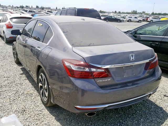 1HGCR3F88HA041551 - 2017 HONDA ACCORD EXL GRAY photo 3