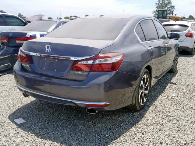 1HGCR3F88HA041551 - 2017 HONDA ACCORD EXL GRAY photo 4