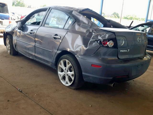 JM1BK32F991239639 - 2009 MAZDA 3 I GRAY photo 3