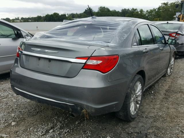 1C3CCBAB4CN105118 - 2012 CHRYSLER 200 LX GRAY photo 4