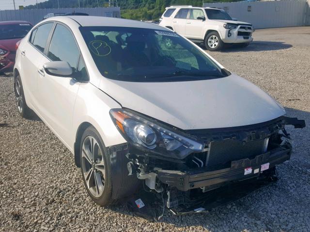 KNAFX4A86E5155595 - 2014 KIA FORTE EX WHITE photo 1