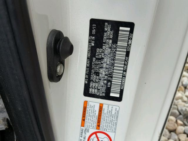 JF1ZNAA19E9703496 - 2014 TOYOTA SCION FR-S WHITE photo 10