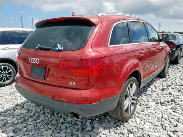 WA1BY74LX8D048425 - 2008 AUDI Q7 3.6 QUA RED photo 4